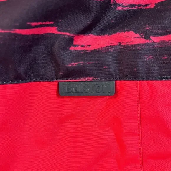 Burton Dry Ride Ski Snowboard Jacket Youth XL 18 Tiger Stripe Red Black - Picture 6 of 8